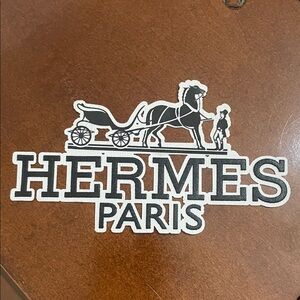 Hermès Black and White Logo Sticker
